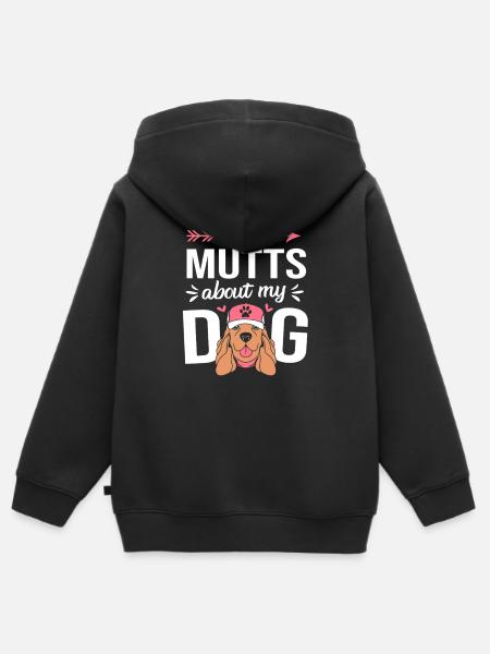 Cocker Spaniel Mama Hundemama - Kinder Premium Organic Zip Hoodie - Schwarz