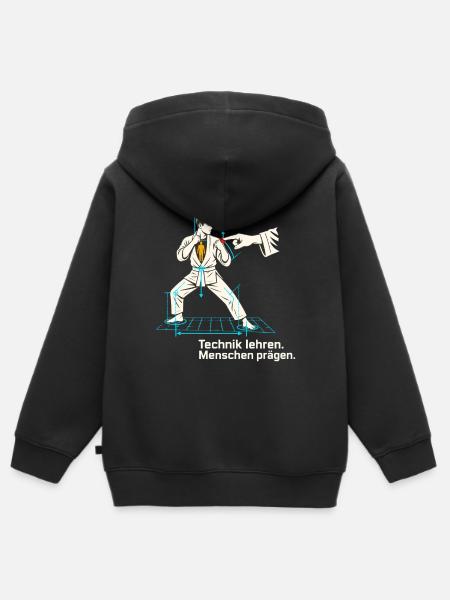 Kampfsport Trainer Geschenk Coach Sensei - Kinder Premium Organic Zip Hoodie - Schwarz