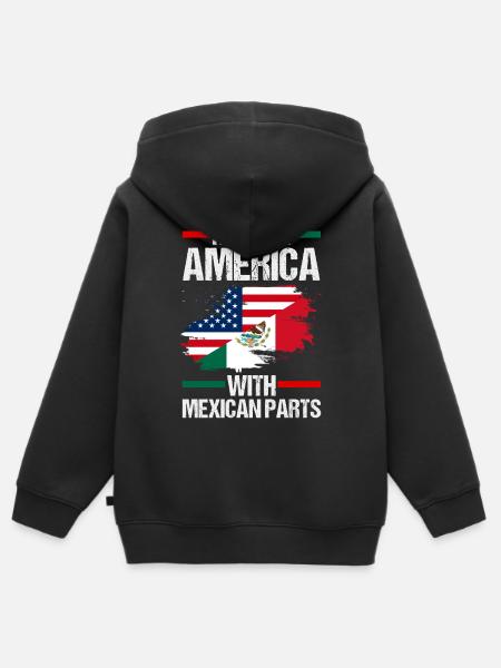 Mexican Mexico - Kinder Premium Organic Zip Hoodie - Schwarz