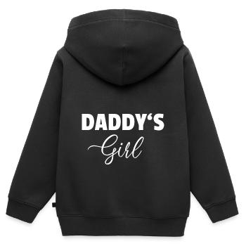 Daddy's Girl - Tochter Geschenk Stieftochter - Kinder Premium Organic Zip Hoodie - Schwarz - Hinten - AI Model Kid Male (0cm)