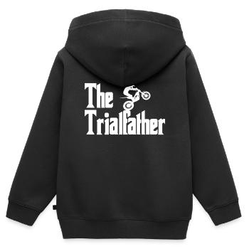 Motorcycle Trial The Trialfather - Kids Premium Organic Zip-up Hoodie - black - Back - AI Model Kid Male (0cm)