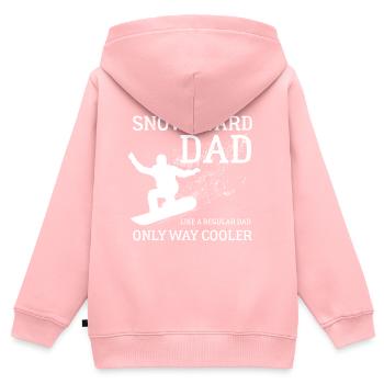 Snowboard Dad, Halfpipe, Wintersport, Skiurlaub - Kinder Premium Organic Zip Hoodie - Rosa - Hinten - AI Model Kid Female (0cm)