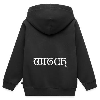 Witch - Hexe Hexerei Zauberei Magie Halloween - Kinder Premium Organic Zip Hoodie - Schwarz - Hinten - AI Model Kid Male (0cm)