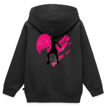 love motiv Eiskunstlauf 4 - Kinder Premium Organic Zip Hoodie - Schwarz - Hinten - AI Model Kid Male (0cm)