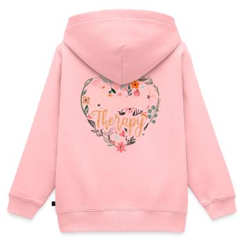 Physiothérapie physiothérapie cardiaque - Sweat Premium à capuche zippé enfant bio - rose - Dos - AI Model Kid Female (0cm)