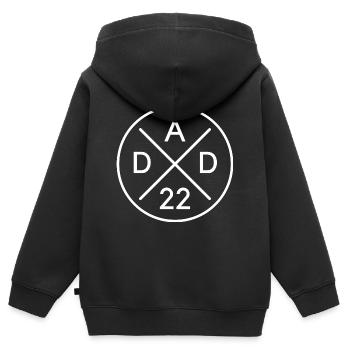 DAD 2022 Papa Werdender Papa Werdender Vater 2022 - Kinder Premium Organic Zip Hoodie - Schwarz - Hinten - AI Model Kid Male (0cm)