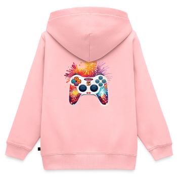 Joystick Fehler beseitigt 22 10 2023 - Kinder Premium Organic Zip Hoodie - Rosa - Hinten - AI Model Kid Female (0cm)