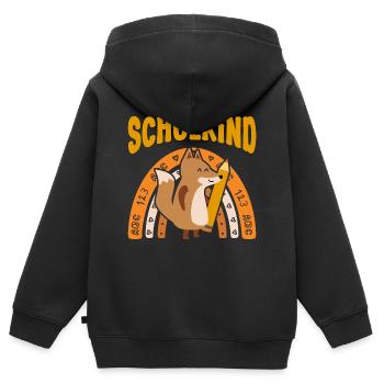 Enfant scolaire 2026 - Inscription en première année - Süßer - Sweat Premium à capuche zippé enfant bio - noir - Dos - AI Model Kid Male (0cm)