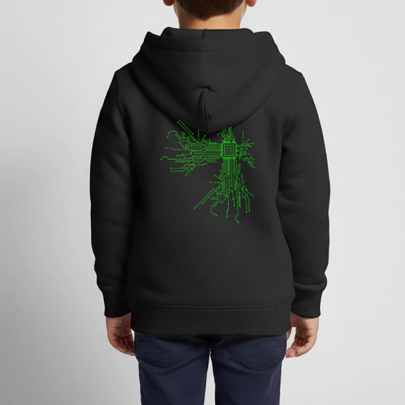 Cpu computer nerd computer scientist programmer " Kids Premium Organic Zip-up Hoodie