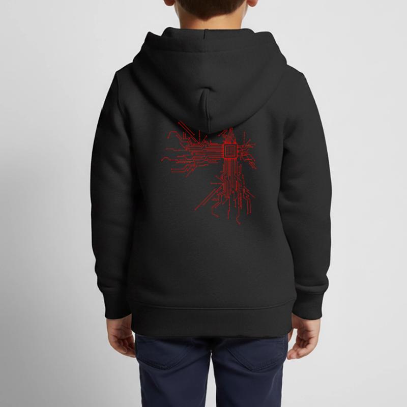 Cpu computer nerd computer scientist programmer Kids Premium Organic Zip-up Hoodie
