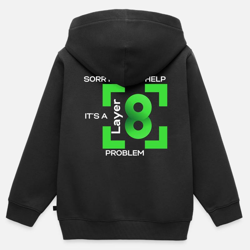 Sorry in cant help, its a layer 8 problem (green) - Kids Premium Organic Zip-up Hoodie - black