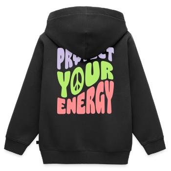 Protect Your Energy - Kinder Premium Organic Zip Hoodie - Schwarz - Hinten - AI Model Kid Male (0cm)
