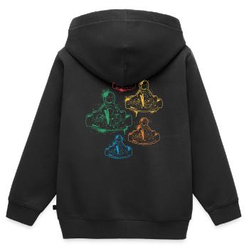 Go-Kart Motorsport Karts Boys Kids Kart Racing - Kids Premium Organic Zip-up Hoodie - black - Back - AI Model Kid Male (0cm)