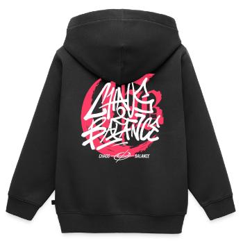 Streetwear Urban Graffiti - Kinder Premium Organic Zip Hoodie - Schwarz - Hinten - AI Model Kid Male (0cm)