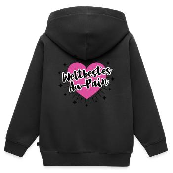 Au Pair Auslandsjahr Beste Au-Pair Mädchen Aupair - Kinder Premium Organic Zip Hoodie - Schwarz - Hinten - AI Model Kid Male (0cm)