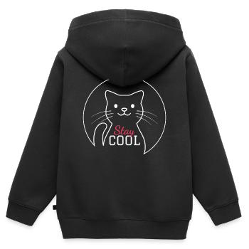 Stay Cool - Kids Premium Organic Zip-up Hoodie - black - Back - AI Model Kid Male (0cm)