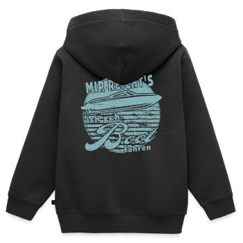 Mir reicht's ich geh Boot fahren. Sportboot - Kinder Premium Organic Zip Hoodie - Schwarz - Hinten - AI Model Kid Male (0cm)