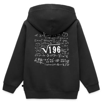 Wurzel 196 Geburtstag Mathematik - Kinder Premium Organic Zip Hoodie - Schwarz - Hinten - AI Model Kid Male (0cm)