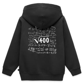 Wurzel 400 Geburtstag Jahre Mathematik - Kinder Premium Organic Zip Hoodie - Schwarz - Hinten - AI Model Kid Male (0cm)