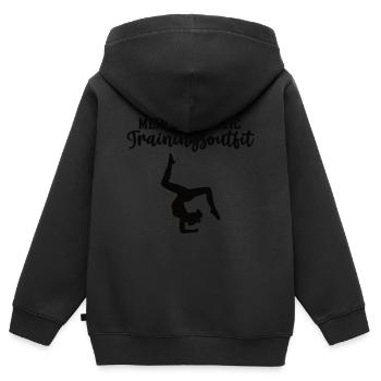 Turnerin Sportgymnastik Turnen Turnshirt Gymnastik - Kinder Premium Organic Zip Hoodie - Schwarz - Hinten - AI Model Kid Male (0cm)