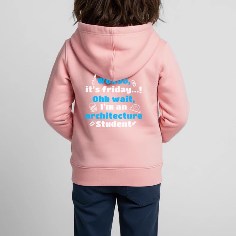 Student Architecture Architect Architectural Studies Kids Premium Organic Zip-up Hoodie