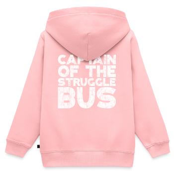 Captain Of The Struggle Bus - Kids Premium Organic Zip-up Hoodie - rose - Back - AI Model Kid Female (0cm)