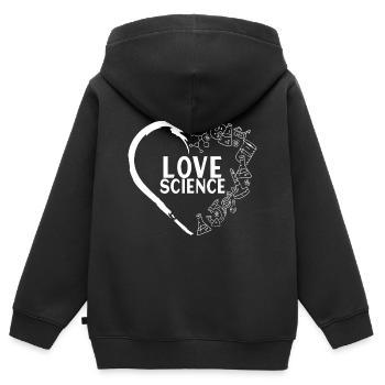 Chemie Biochemie - Kinder Premium Organic Zip Hoodie - Schwarz - Hinten - AI Model Kid Male (0cm)