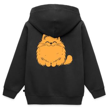 Persian cat - Kids Premium Organic Zip-up Hoodie - black - Back - AI Model Kid Male (0cm)