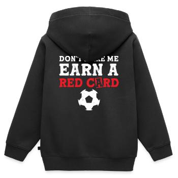 Fußballspieler - Kinder Premium Organic Zip Hoodie - Schwarz - Hinten - AI Model Kid Male (0cm)