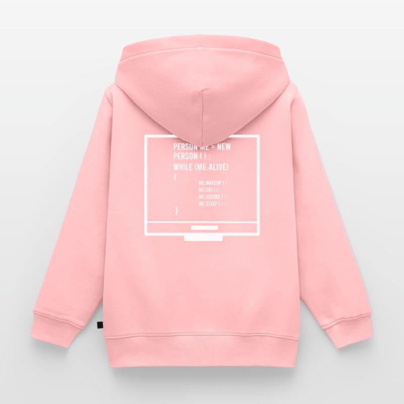 Coding Programming Computer Programmer Kids Premium Organic Zip-up Hoodie