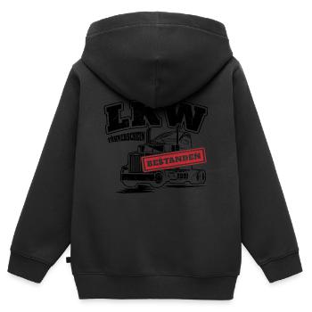 Lkw Führerschein Bestanden Trucker Brummi - Kinder Premium Organic Zip Hoodie - Schwarz - Hinten - AI Model Kid Male (0cm)