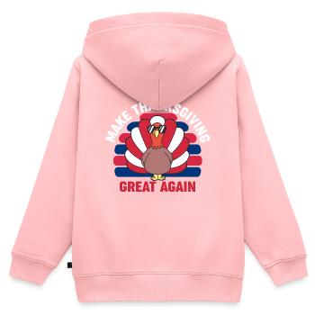 Make Thanksgiving Great Again Republican Family - Kids Premium Organic Zip-up Hoodie - rose - Back - AI Model Kid Female (0cm)