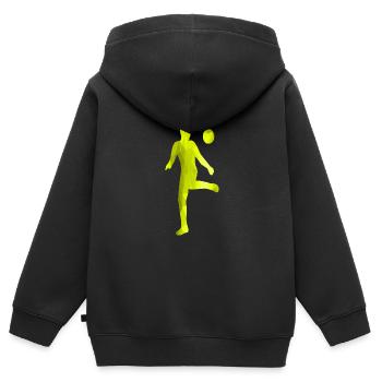Fußballspieler - Kinder Premium Organic Zip Hoodie - Schwarz - Hinten - AI Model Kid Male (0cm)