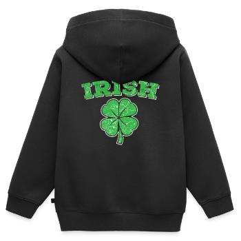 Ireland irish irish - Kids Premium Organic Zip-up Hoodie - black - Back - AI Model Kid Male (0cm)