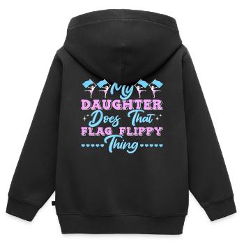 Color Guard - Kinder Premium Organic Zip Hoodie - Schwarz - Hinten - AI Model Kid Male (0cm)
