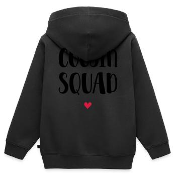 Cousin Squad / Cousin Crew / Cousinen - Kinder Premium Organic Zip Hoodie - Schwarz - Hinten - AI Model Kid Male (0cm)