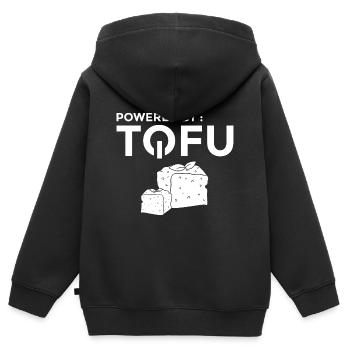 Tofu Soja Sojabohne Vegan Veganer - Kinder Premium Organic Zip Hoodie - Schwarz - Hinten - AI Model Kid Male (0cm)