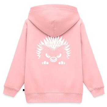 Porc-épic - Sweat Premium à capuche zippé enfant bio - rose - Dos - AI Model Kid Female (0cm)
