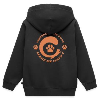 Eichhörnchen - Kinder Premium Organic Zip Hoodie - Schwarz - Hinten - AI Model Kid Male (0cm)