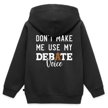 Debattieren Debatte Argumentieren - Kinder Premium Organic Zip Hoodie - Schwarz - Hinten - AI Model Kid Male (0cm)