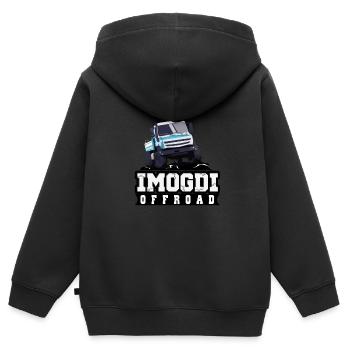 Unimog Gelände-LKW - Kinder Premium Organic Zip Hoodie - Schwarz - Hinten - AI Model Kid Male (0cm)
