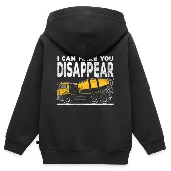 Sarkastischer Bauarbeiter Beton LKW Fahrer - Kinder Premium Organic Zip Hoodie - Schwarz - Hinten - AI Model Kid Male (0cm)