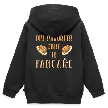 Pfannkuchen - Kinder Premium Organic Zip Hoodie - Schwarz - Hinten - AI Model Kid Male (0cm)