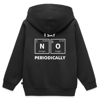 Nerd nerds element no - Sweat Premium à capuche zippé enfant bio - noir - Dos - AI Model Kid Male (0cm)