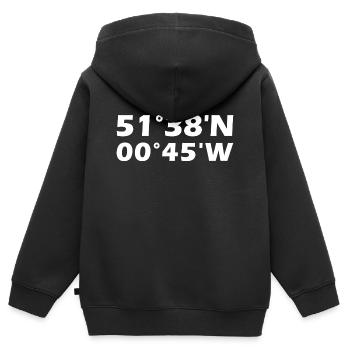 Coordonnées de High Wycombe - Sweat Premium à capuche zippé enfant bio - noir - Dos - AI Model Kid Male (0cm)