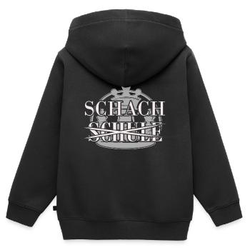 Schach Statt Schule Schachspieler Geschenkidee - Kinder Premium Organic Zip Hoodie - Schwarz - Hinten - AI Model Kid Male (0cm)
