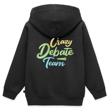 Debattieren Debatte Argumentieren - Kinder Premium Organic Zip Hoodie - Schwarz - Hinten - AI Model Kid Male (0cm)