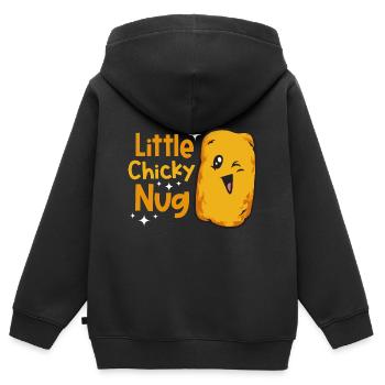 Chicken Nugget Liebhaber Chicken Nuggets - Kinder Premium Organic Zip Hoodie - Schwarz - Hinten - AI Model Kid Male (0cm)