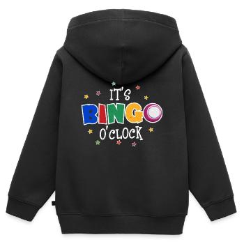 Bingo - Kinder Premium Organic Zip Hoodie - Schwarz - Hinten - AI Model Kid Male (0cm)