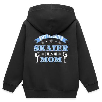 Eiskunstlauf - Kinder Premium Organic Zip Hoodie - Schwarz - Hinten - AI Model Kid Male (0cm)
